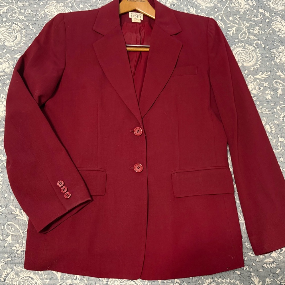 Vintage LOFT Burgundy Blazer